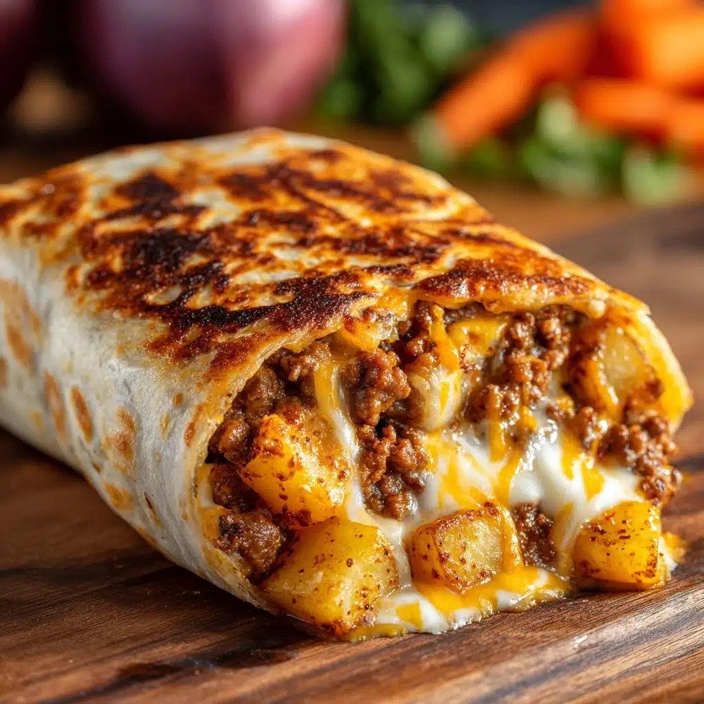 Cheesy Potato Burritos Beef Recipe - Recipe Image