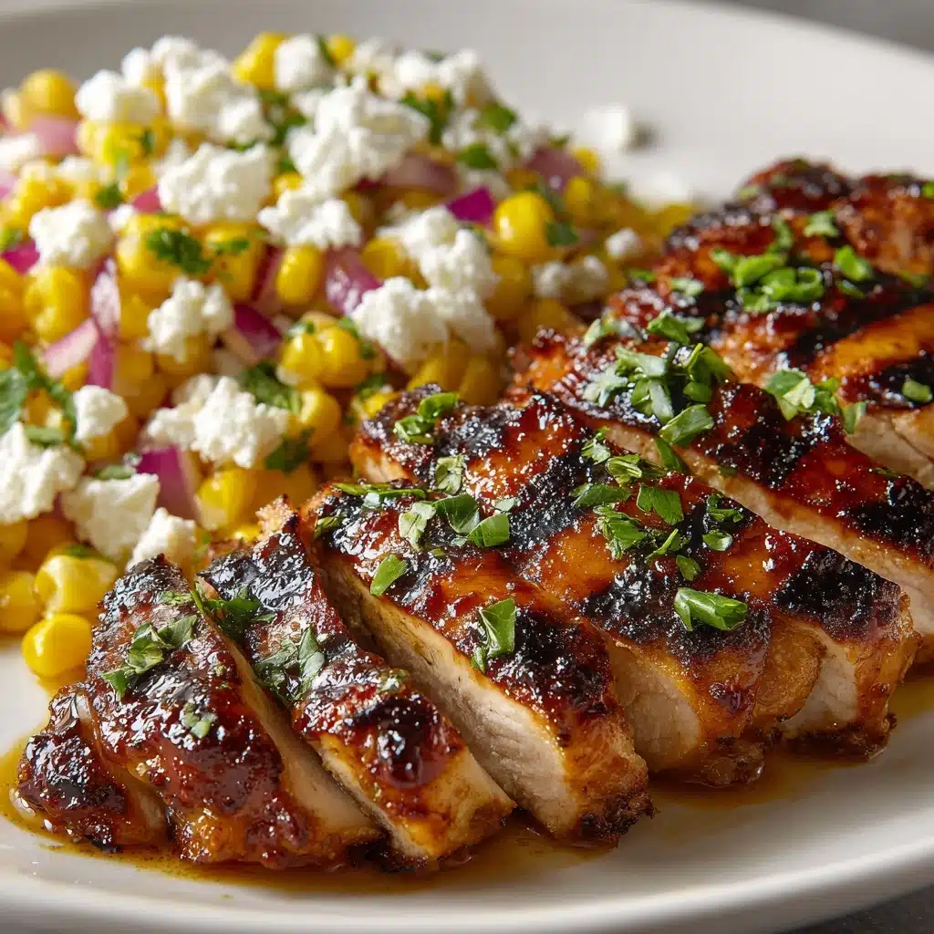 Grilled Hot Honey Chicken with Sweet Corn Salad Recipe - Recipe Image