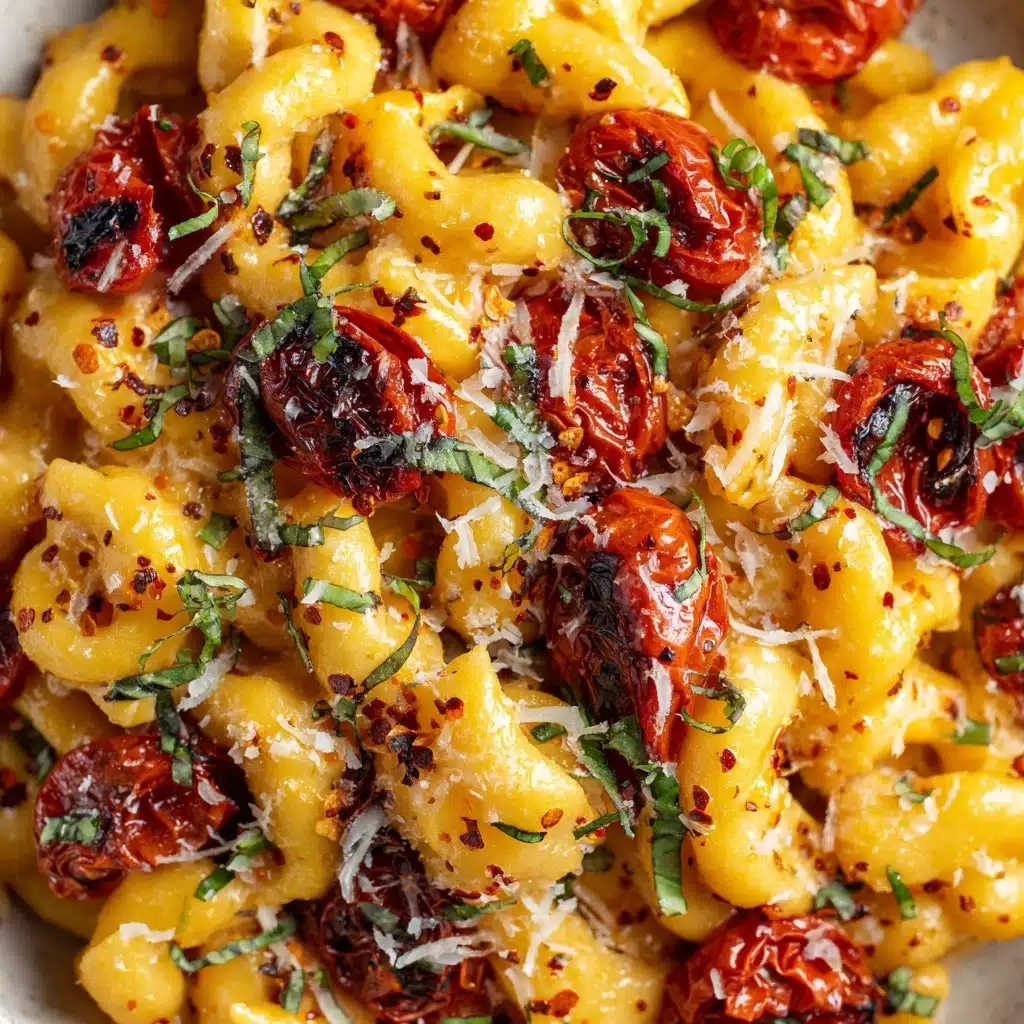 Spicy Tomato Garlic Confit Pasta Recipe - Recipe Image