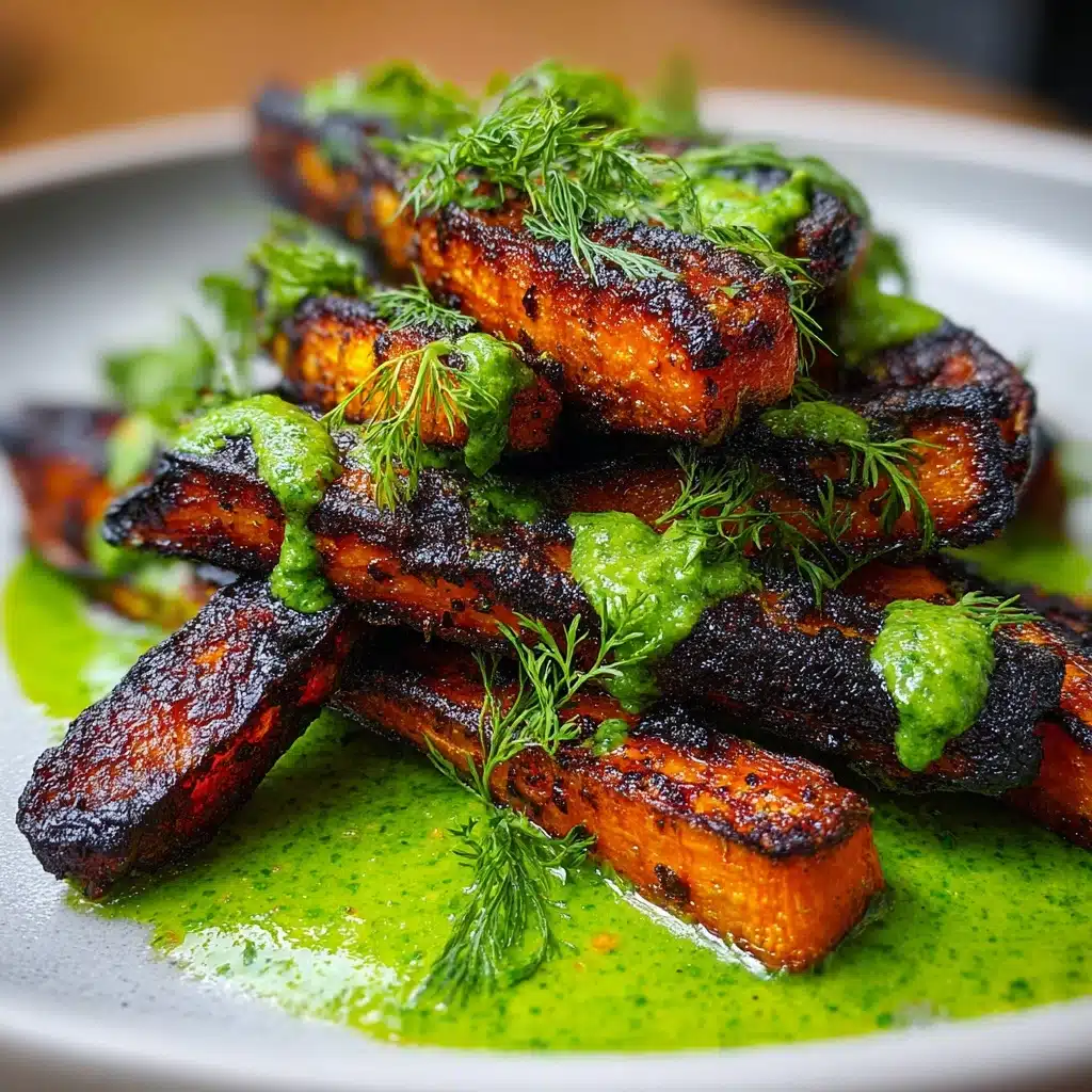 Crunchy Parmesan Carrots with Salsa Verde Recipe - Recipe Image