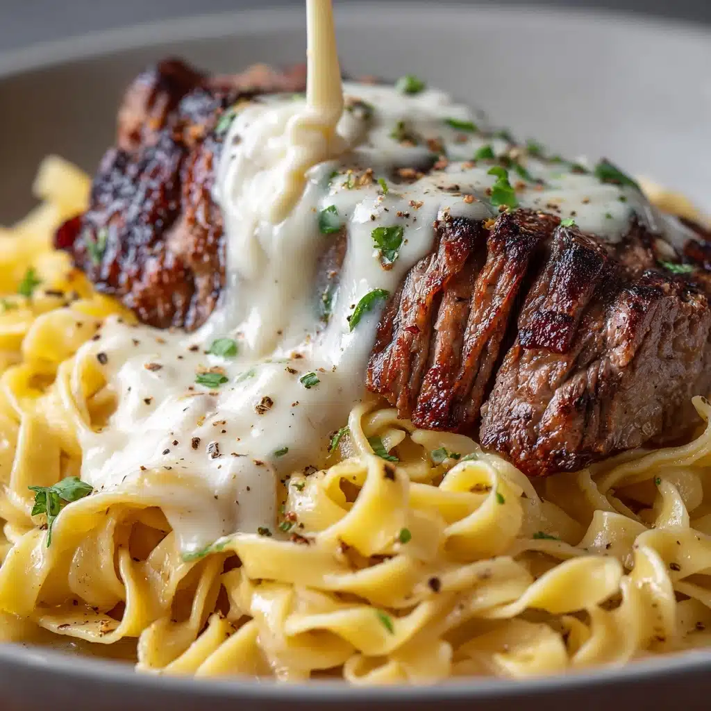 Gorgonzola Alfredo Steak Delight Recipe - Recipe Image