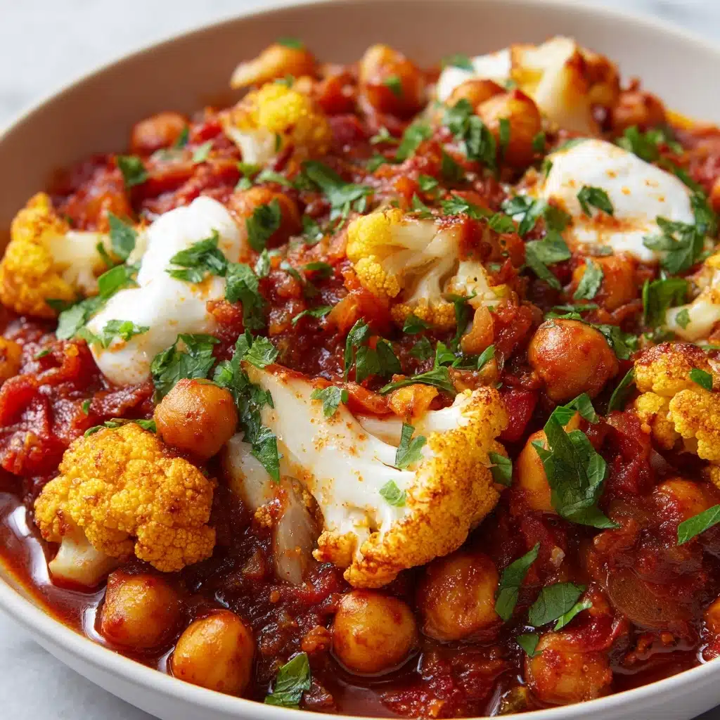 Creamy Tomato Chickpea and Cauliflower Masala Recipe - Recipe Image