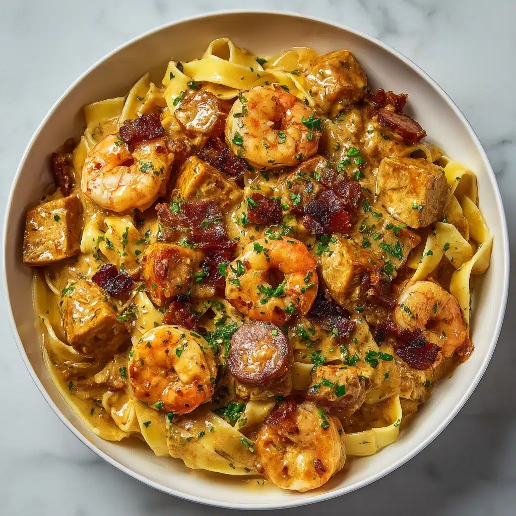 Creamy Cajun Shrimp Pasta with Sausage Recipe - Recipe Image