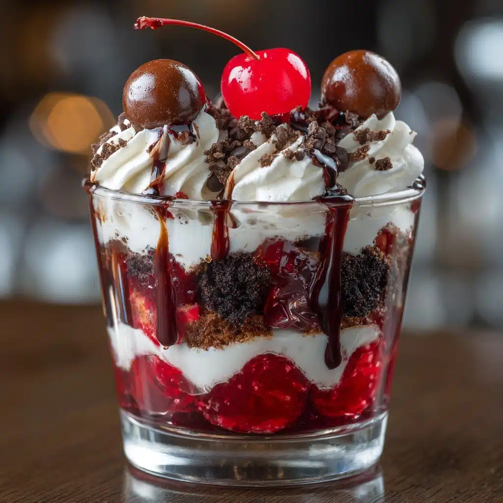 Chocolate Cherry Brownie Parfait Recipe - Recipe Image