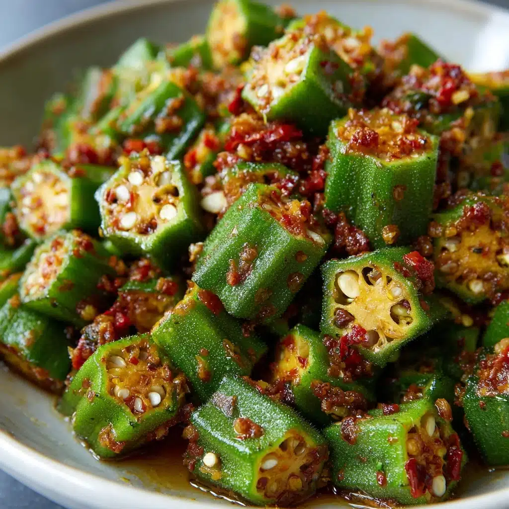 Garlic Chili Roasted Okra Adds Zing to Your Veggie Side Recipe - Recipe Image
