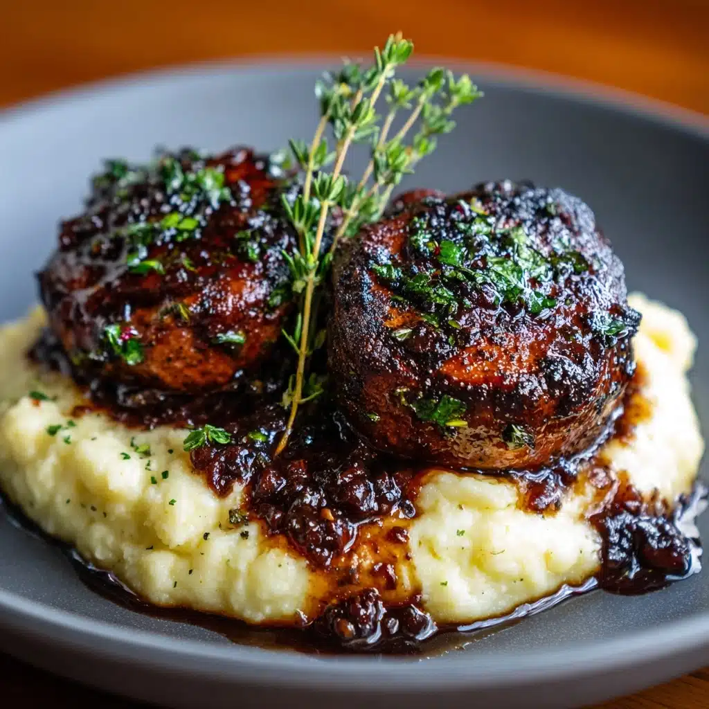 Garlic Butter Chicken & Ribeye with Parmesan Mash Recipe - Recipe Image