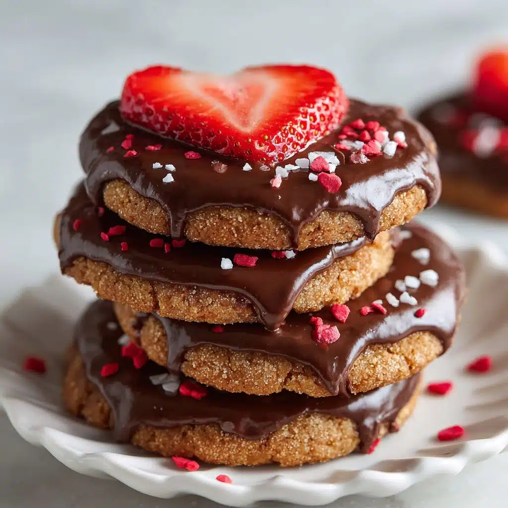 Chocolate Dipped Strawberry Cookies Recipe for Sweet Treats Recipe - Recipe Image