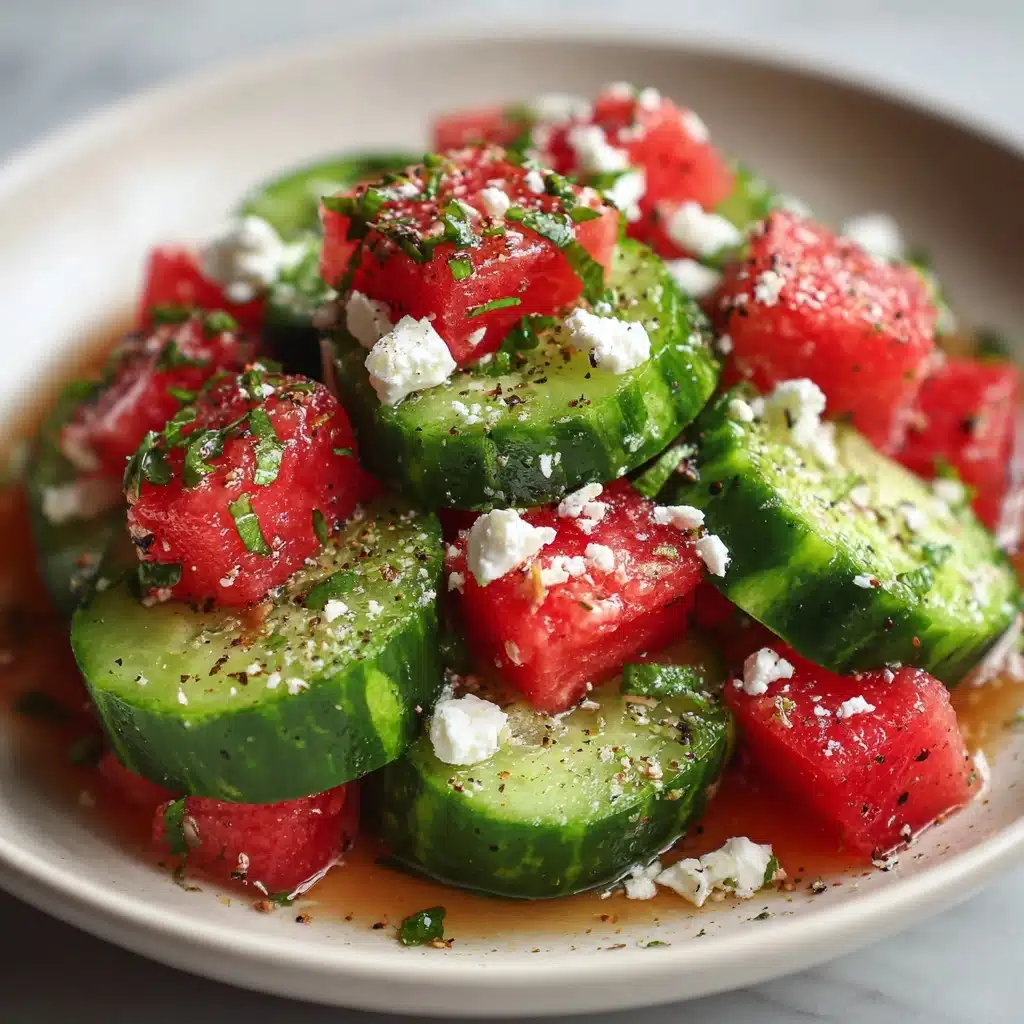 Watermelon Cucumber Feta Salad Recipe - Recipe Image