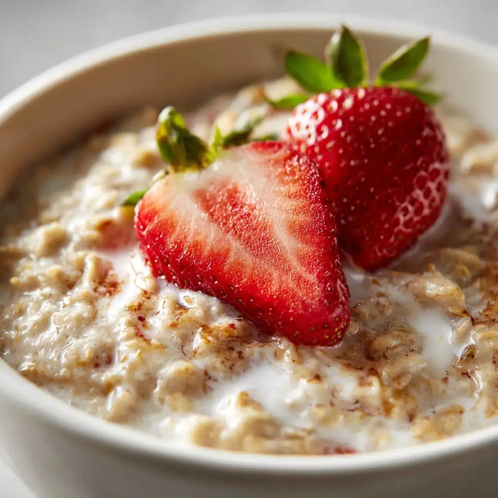 Crock Pot Strawberry and Cream Oatmeal Recipe - Recipe Image