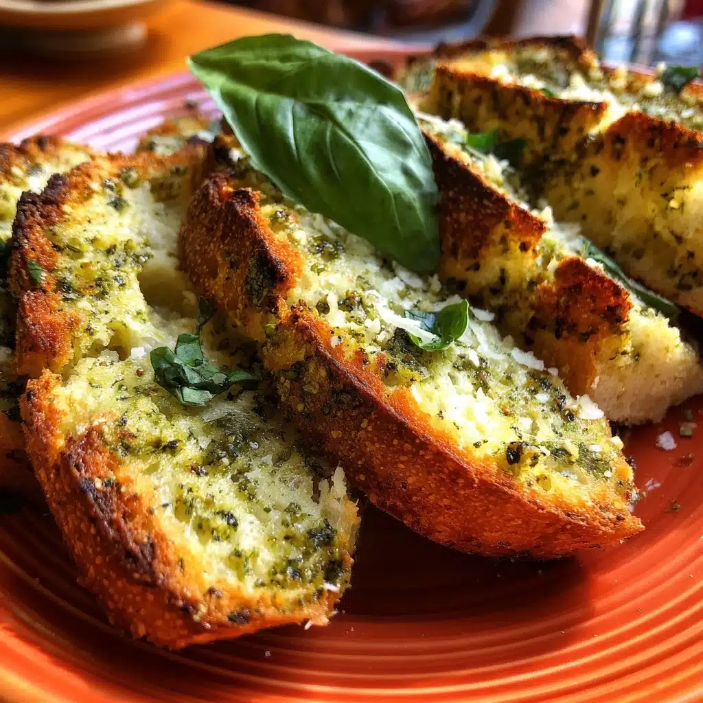 Basil Pesto Bread Rounds Recipe - Recipe Image