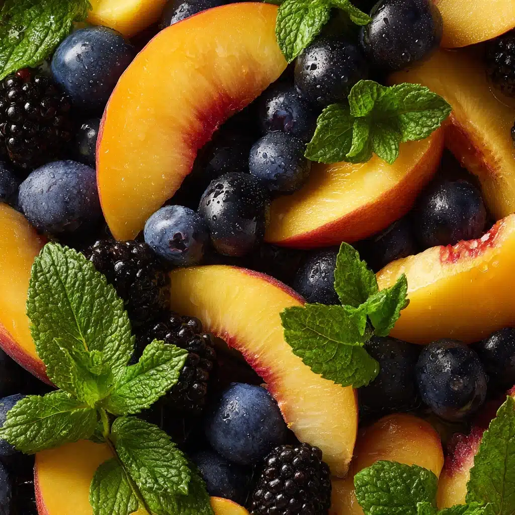 Fresh Peach and Blueberry Summer Salad Recipe - Recipe Image
