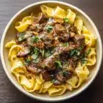 Rustic Beef Stroganoff with Egg Noodles Recipe