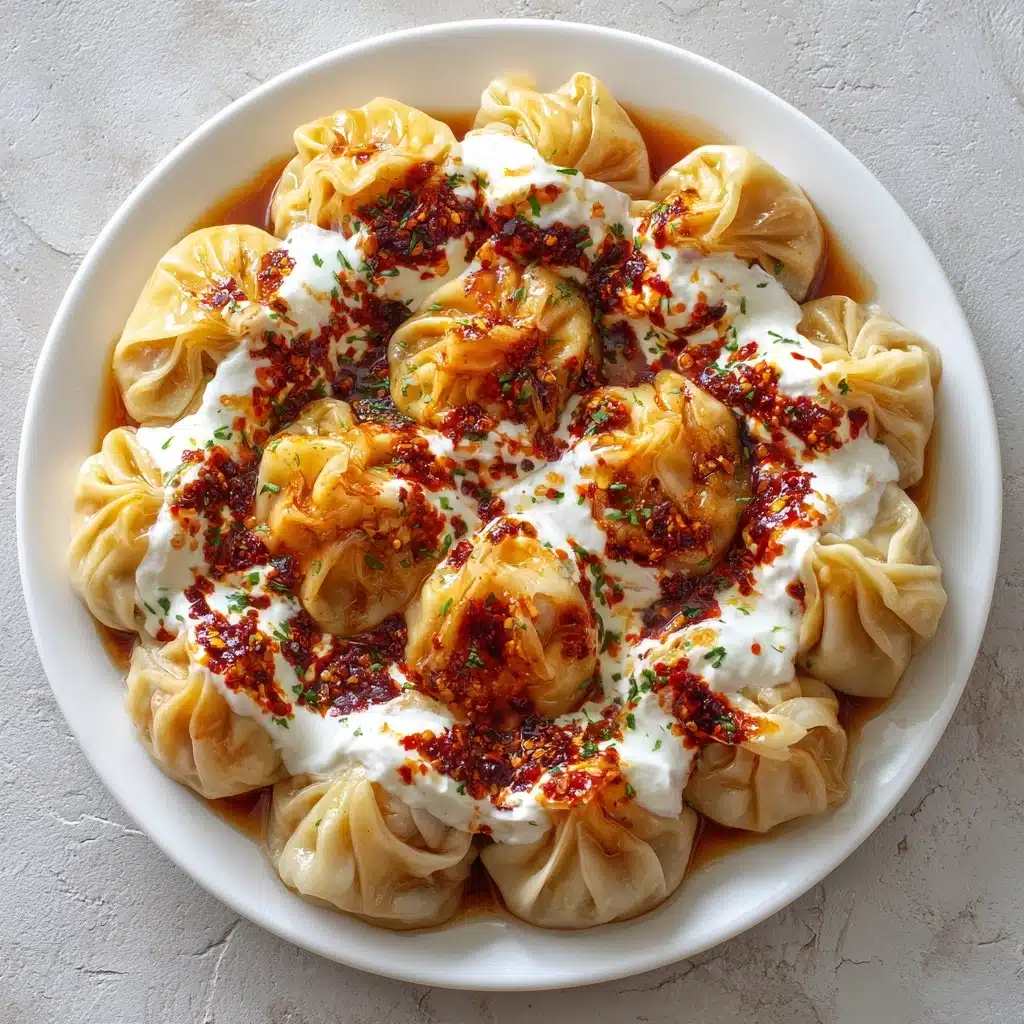 Turkish Dumplings with Garlicky Yogurt and Spiced Oil Recipe - Recipe Image