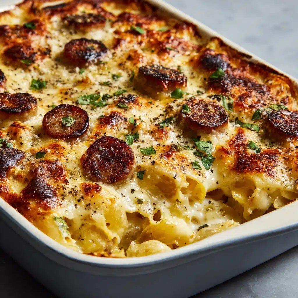 Crockpot Pierogi Casserole with Sausage Recipe - Recipe Image