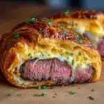 Garlic Butter Steak and Brie Croissant Melt Recipe