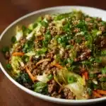 Healthy Chinese Ground Beef & Cabbage Stir Fry Recipe