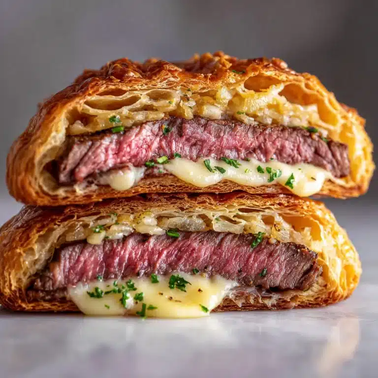 Garlic Butter Steak and Brie Croissant Melt Recipe
