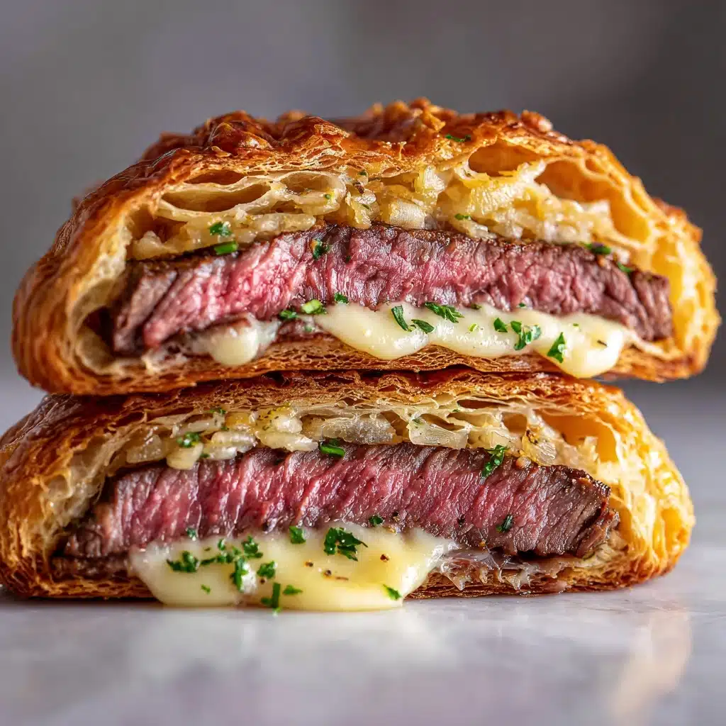 Garlic Butter Steak and Brie Croissant Melt Recipe