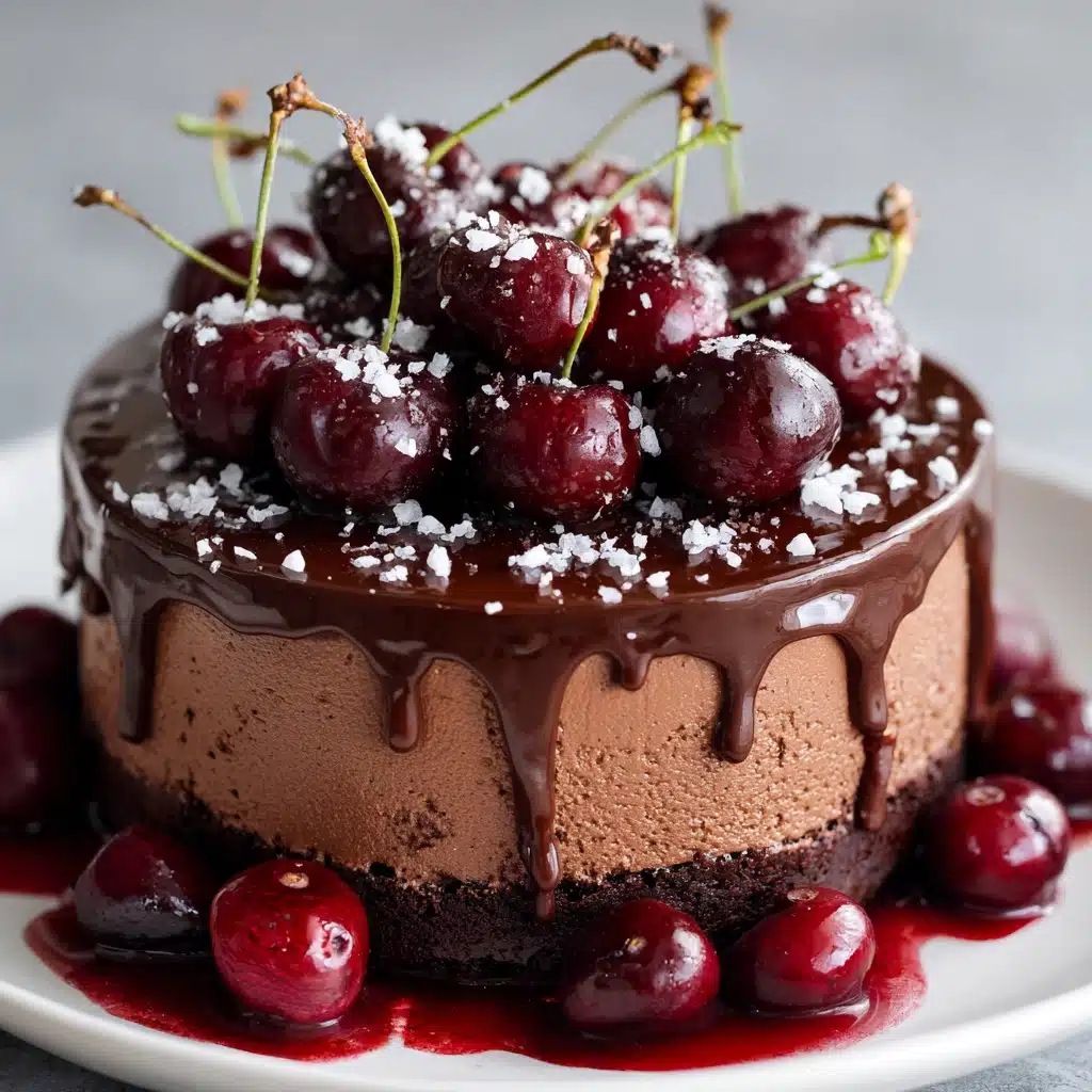 Swiss Chocolate Cherry Roll Cake Decadent Dessert Idea Recipe - Recipe Image