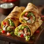 Chicken Caesar Salad Tortilla Cones Recipe