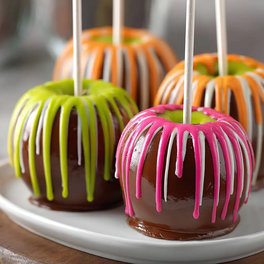 Striped Candy Apples Recipe - Recipe Image