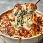Shrimp and Spinach with Rich and Creamy Crab Cheese Recipe