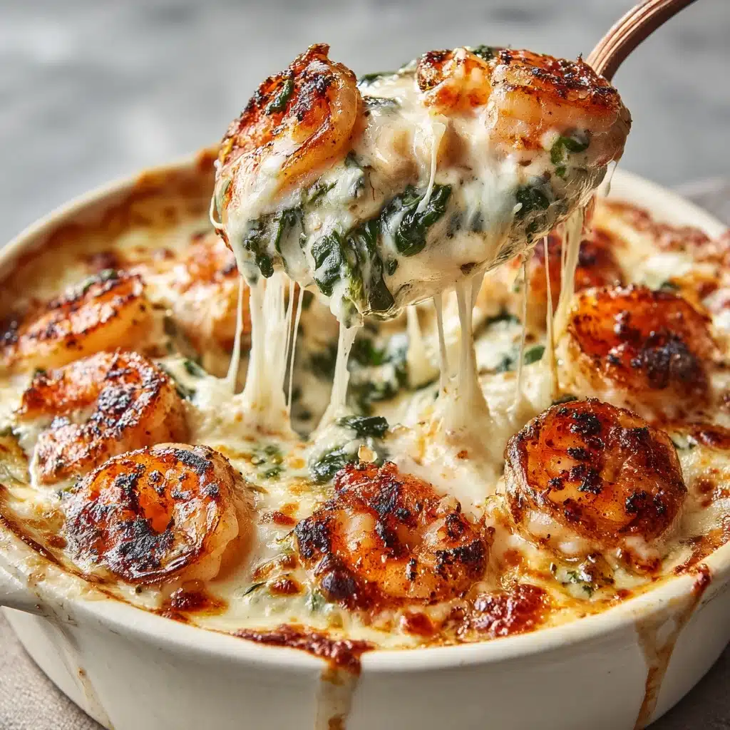 Shrimp and Spinach with Rich and Creamy Crab Cheese Recipe