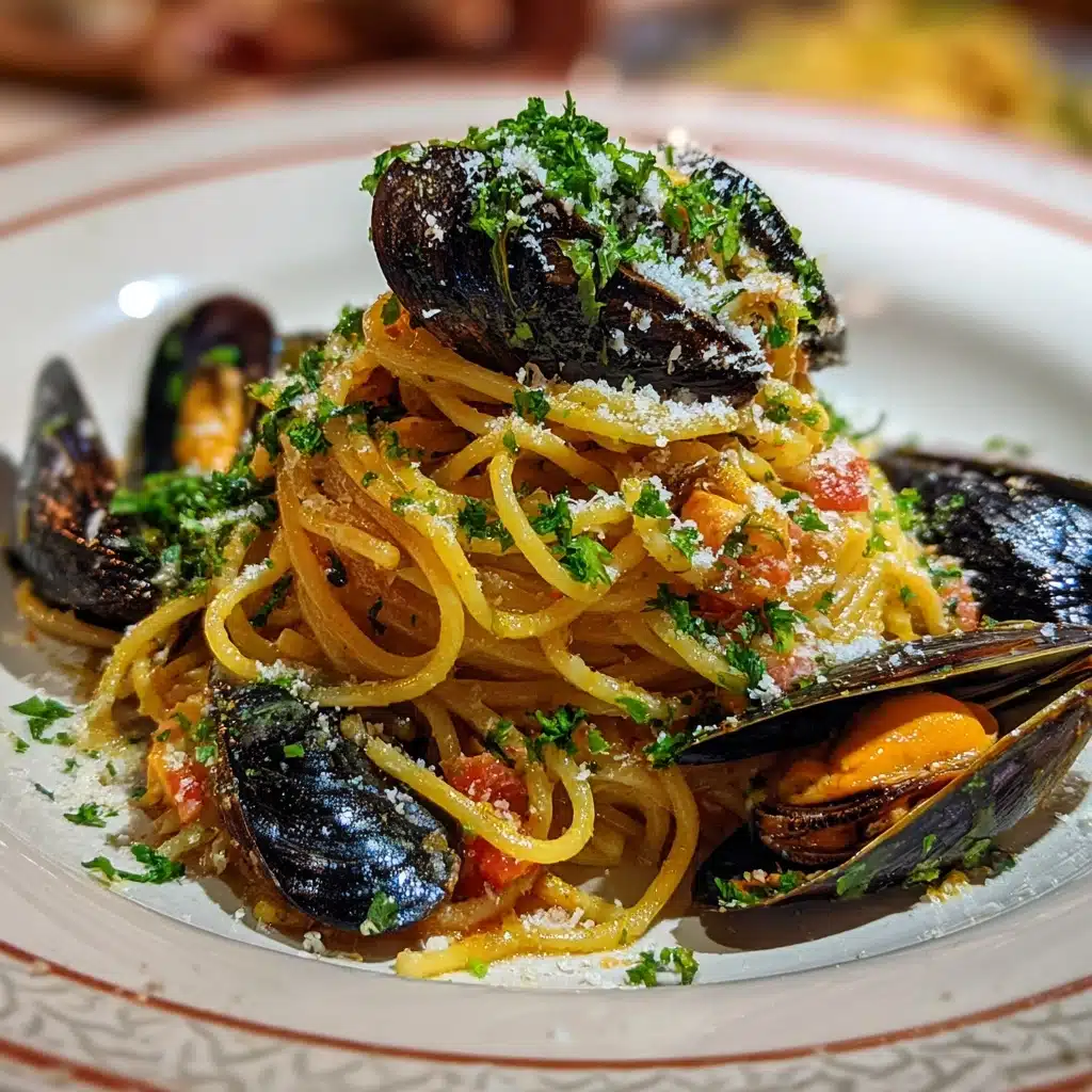 Speedy Mussels with Pasta Recipe - Recipe Image