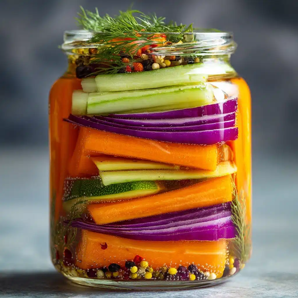 Crunchy Tangy Refrigerator Pickled Vegetables Recipe - Recipe Image