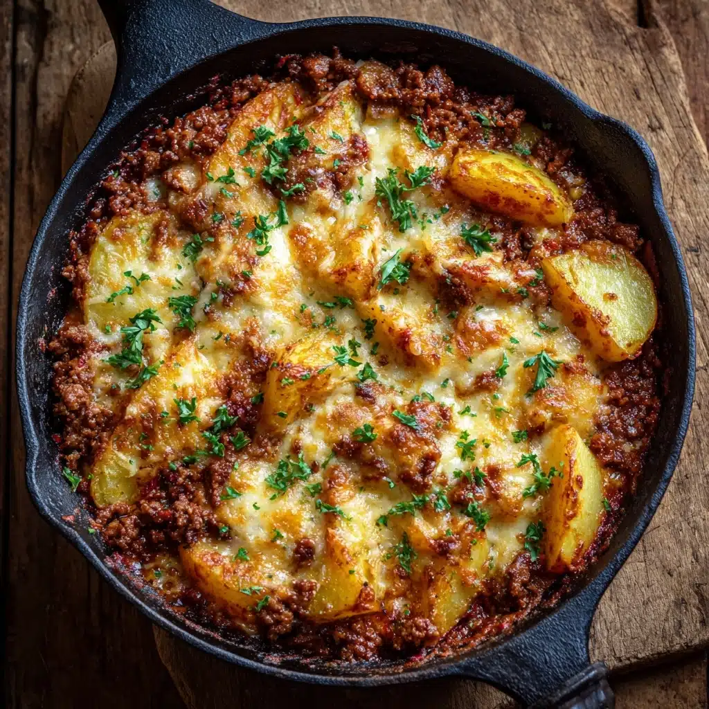 Cheesy Boursin Sloppy Joe Potato Skillet Recipe - Recipe Image