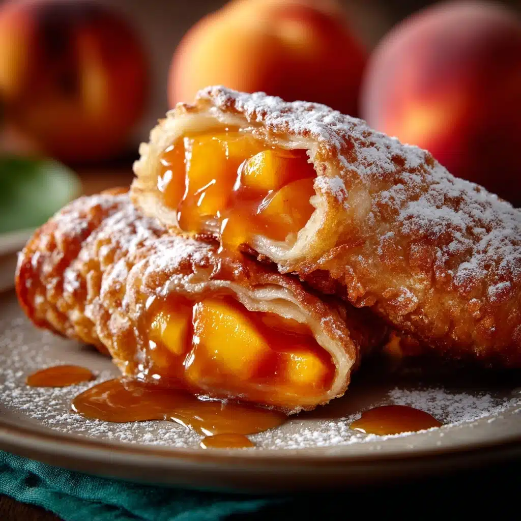 Peach Cobbler Egg Rolls Recipe - Recipe Image
