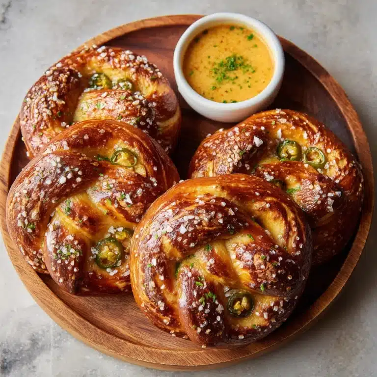 Cheddar Jalapeño Soft Pretzels Recipe