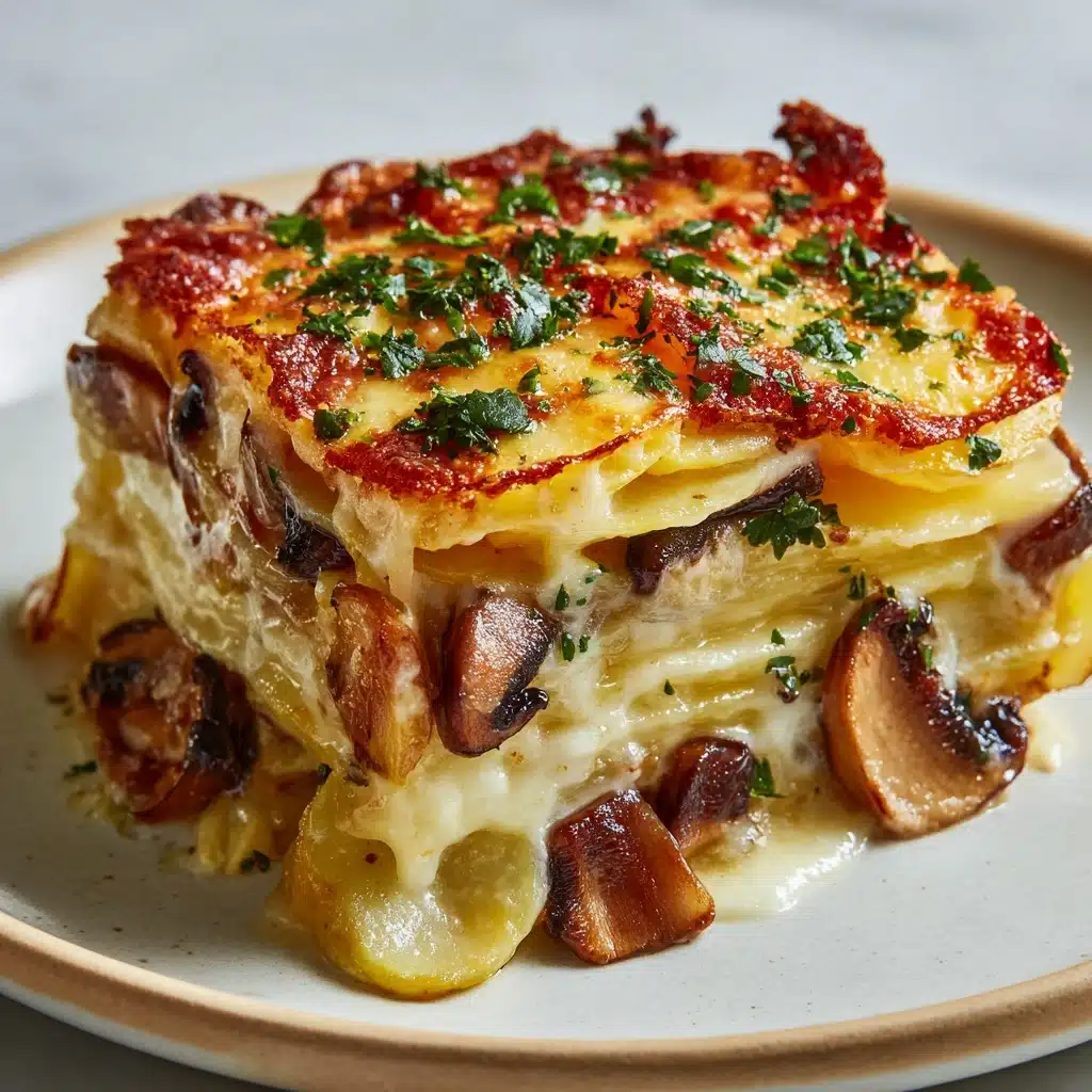Potato and Mushroom Gratin with Gorgonzola Recipe