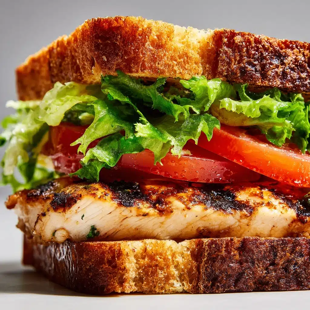 Garlic Butter Lettuce Tomato & Grilled Chicken Sandwich Recipe