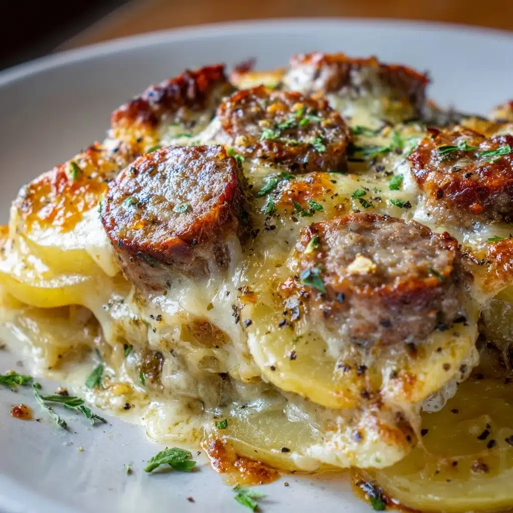 Creamy Sausage & Potato Bake Recipe - Recipe Image