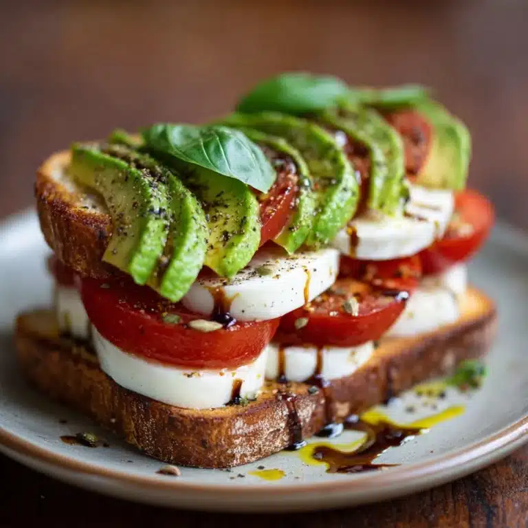 Avocado Caprese Toast Recipe