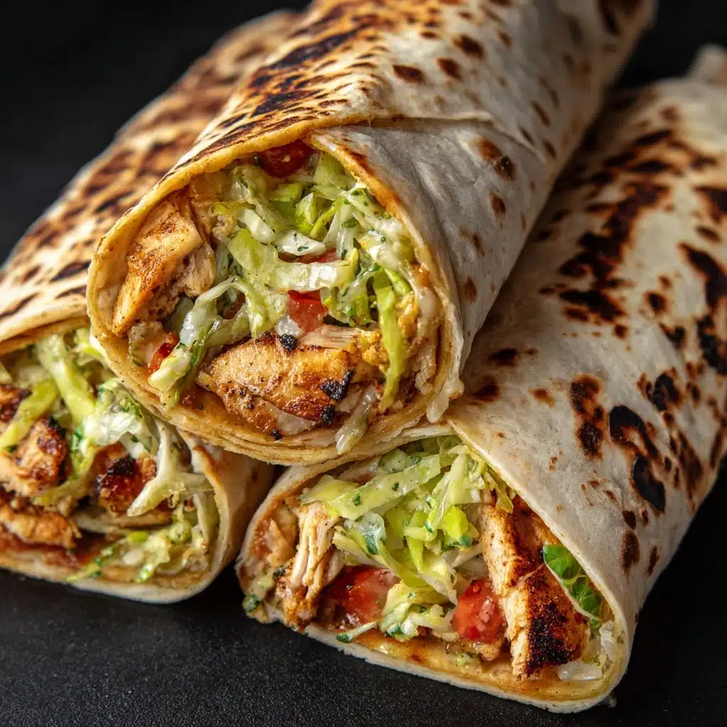 Cheesy Chicken Garlic Wraps Recipe