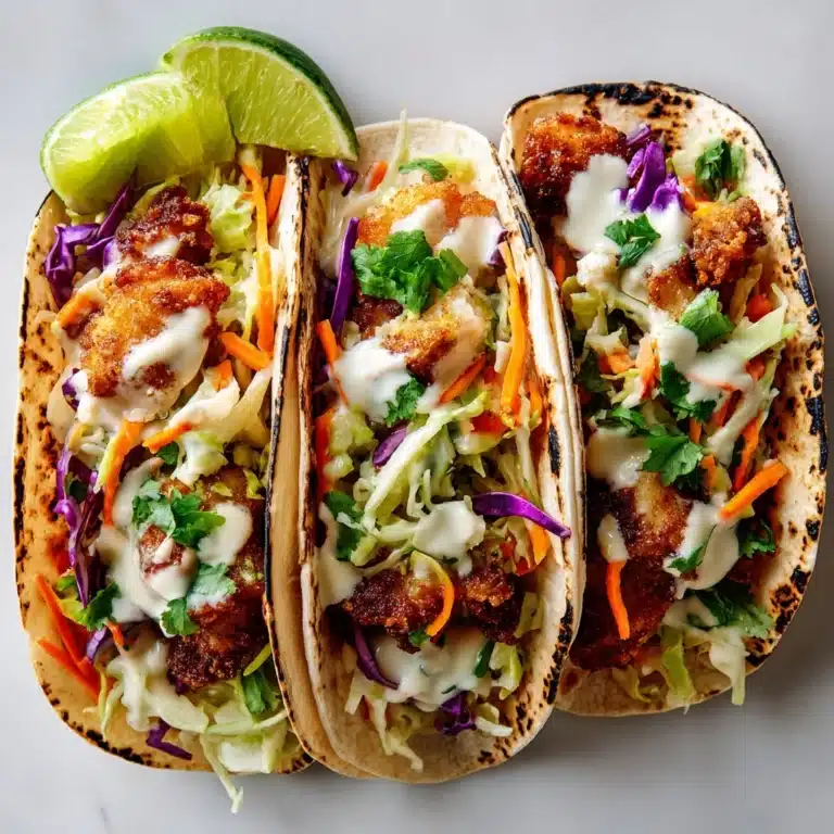 Crispy Fish Tacos with Cilantro Lime Slaw Recipe