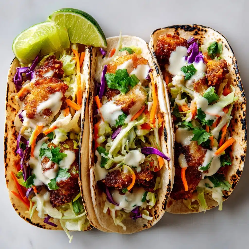 Crispy Fish Tacos with Cilantro Lime Slaw Recipe - Recipe Image