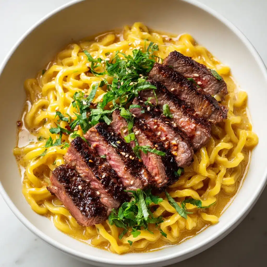 Garlic Butter Steak Lightning Noodles Recipe - Recipe Image