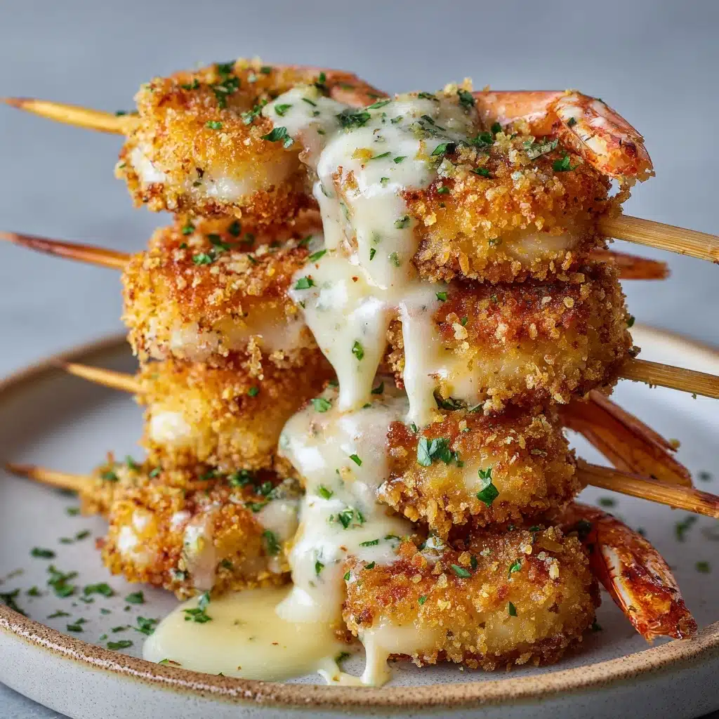 Shrimp Alfredo Corn Dog Sticks Recipe - Recipe Image