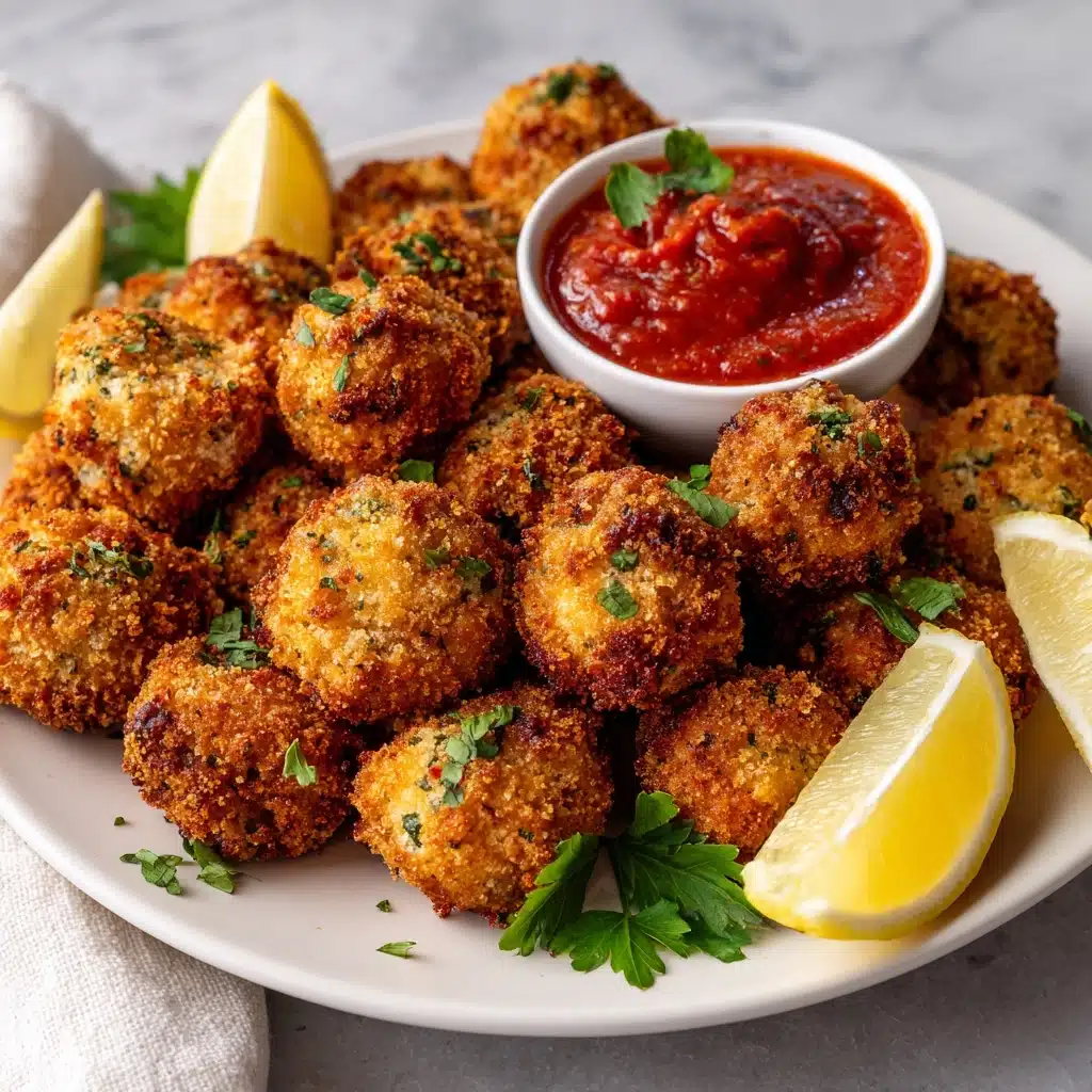 Cheese Stuffed Fried Olives Appetizer for Parties Recipe - Recipe Image