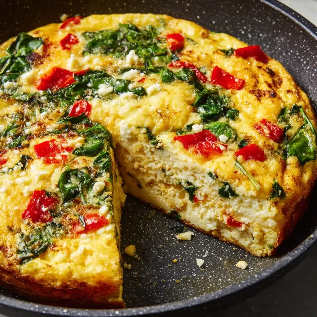 Red Pepper, Spinach, and Goat Cheese Frittata Recipe - Recipe Image