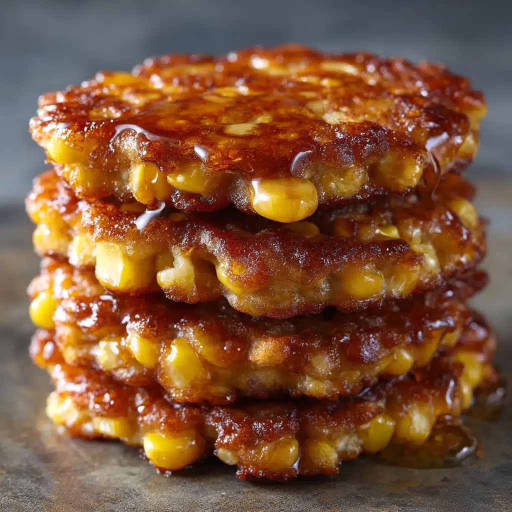 Sweet Corn Fritter Stacks with Honey Butter Recipe - Recipe Image