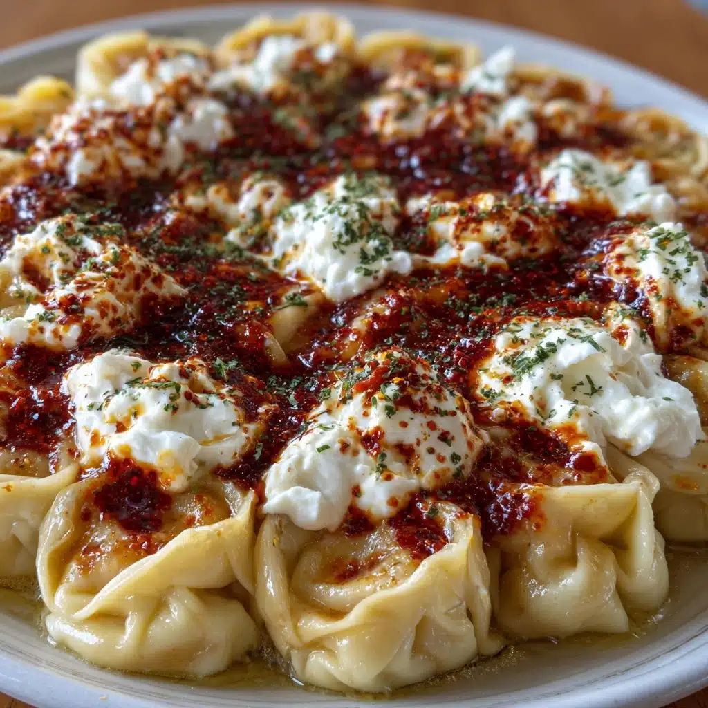 Turkish Dumplings with Garlicky Yogurt and Spiced Oil Recipe