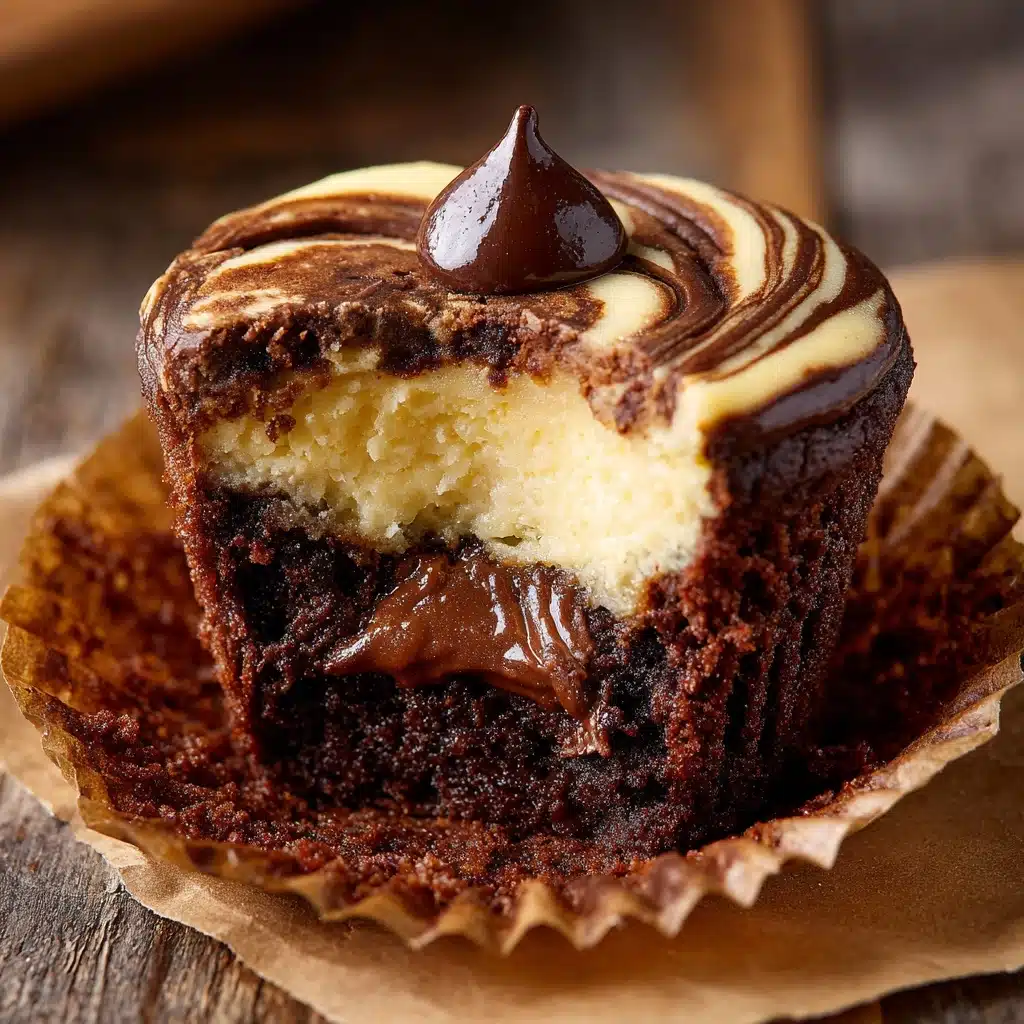 Cheesecake Stuffed Chocolate Muffins Recipe - Recipe Image