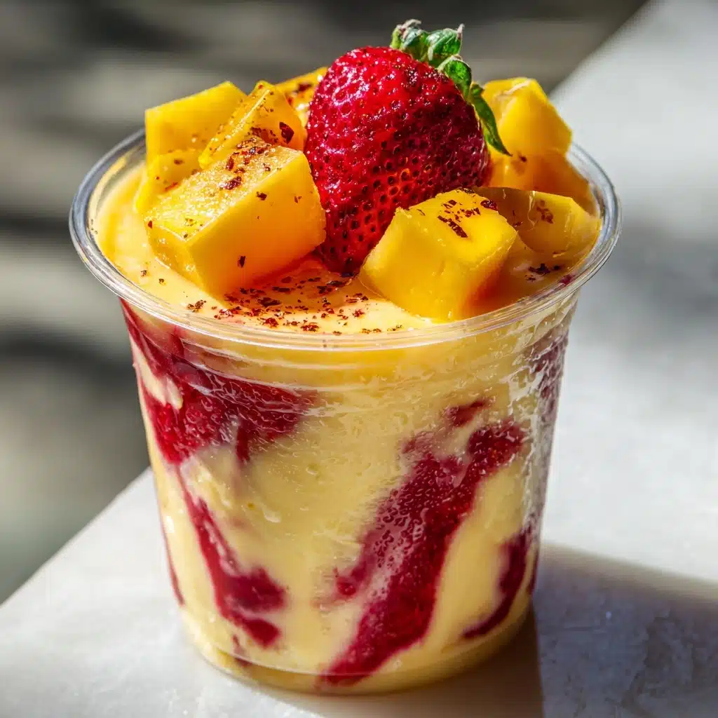 Mango Strawberry Sunrise Frappuccinos Recipe - Recipe Image