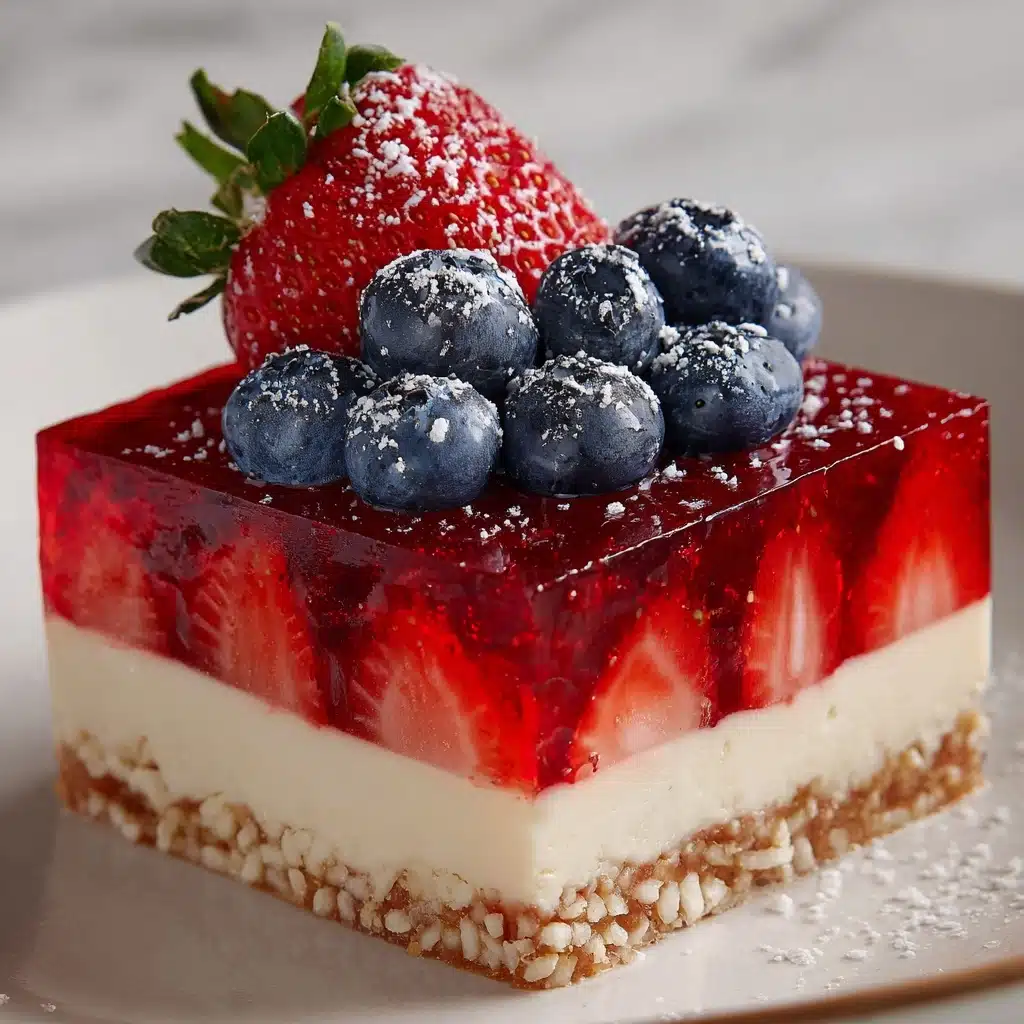 Red, White, and Blue Cheesecake Strawberries Recipe - Recipe Image