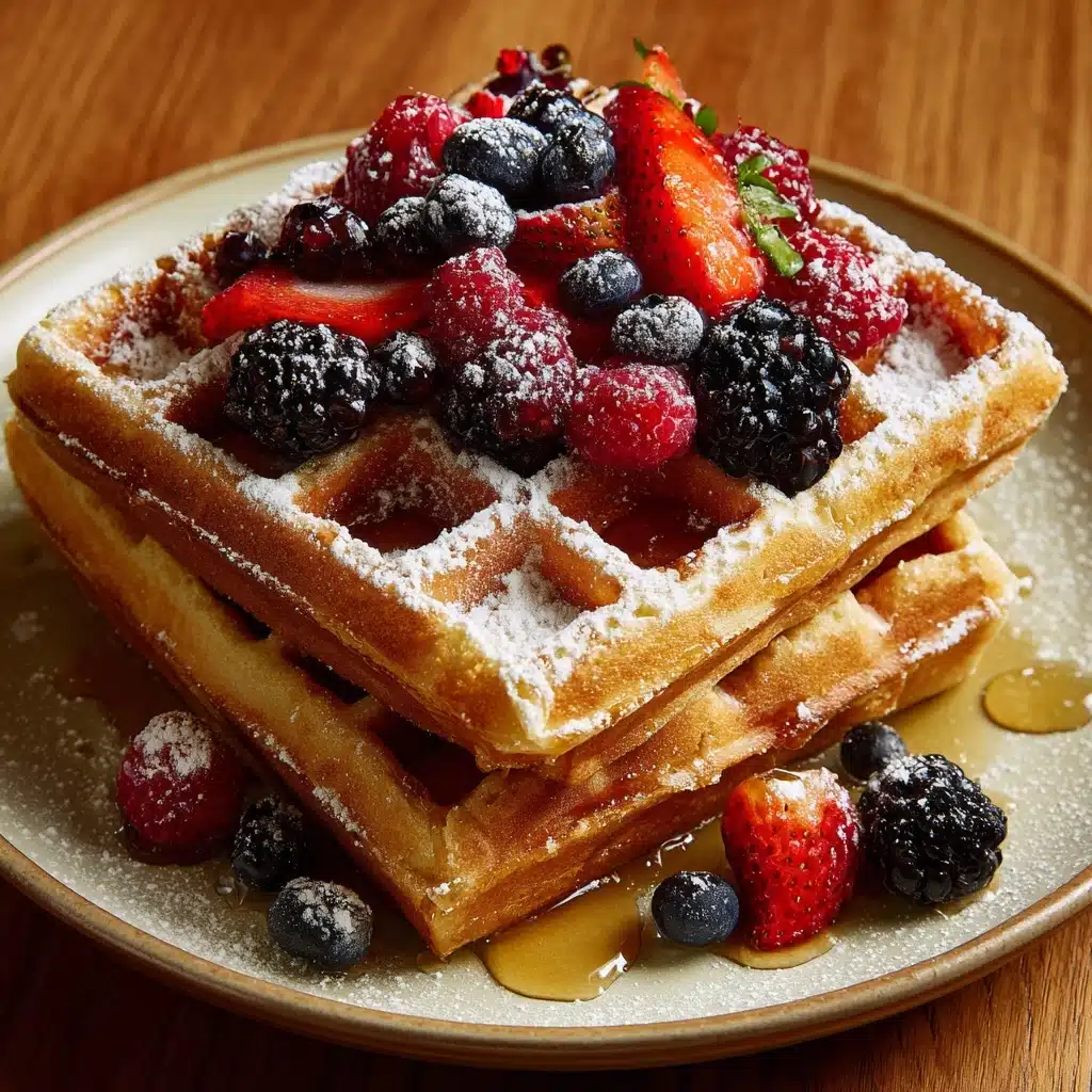 Waffles with Filling and Chocolate Glaze Recipe - Recipe Image