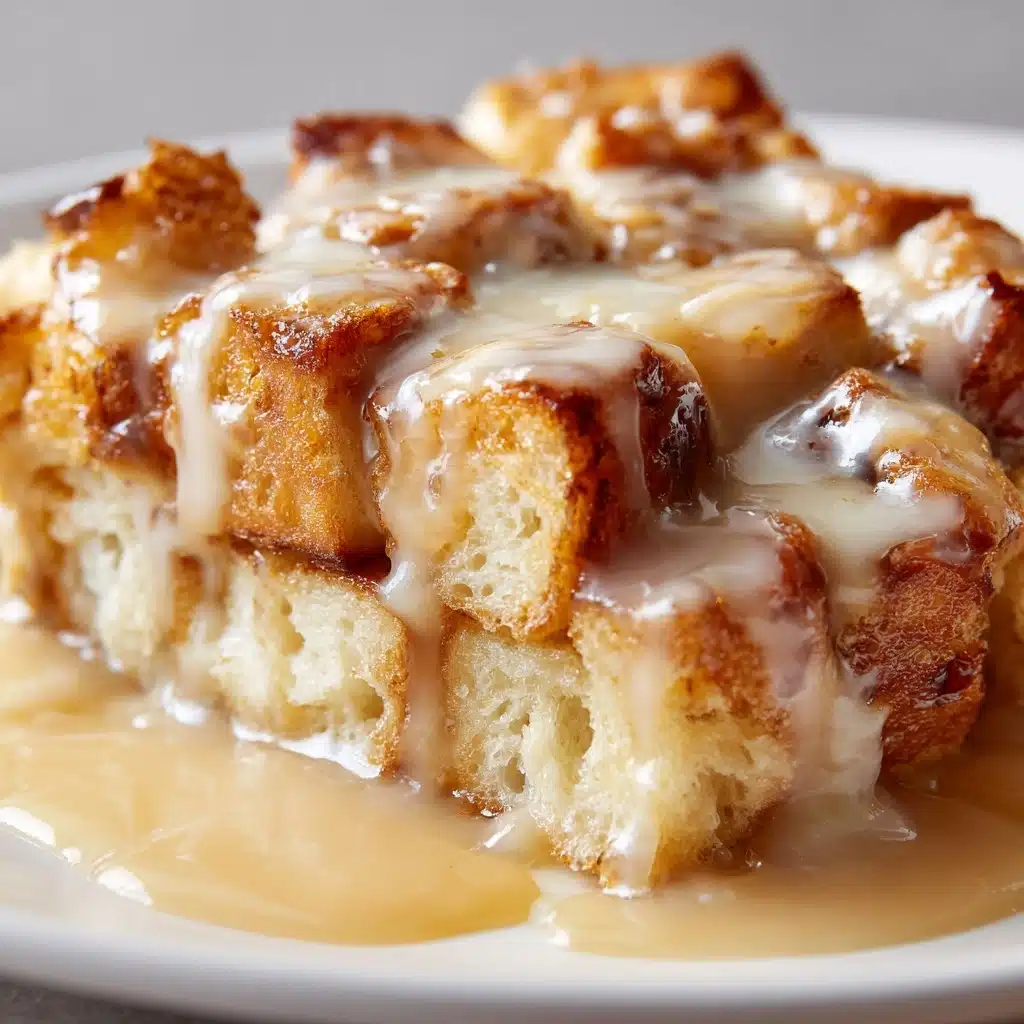 Grandma’s Old-Fashioned Bread Pudding with Vanilla Sauce Recipe - Recipe Image